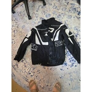 Drift Racing Jacket Mens XL Black White Qualifier Unifil Snowmobile Coat